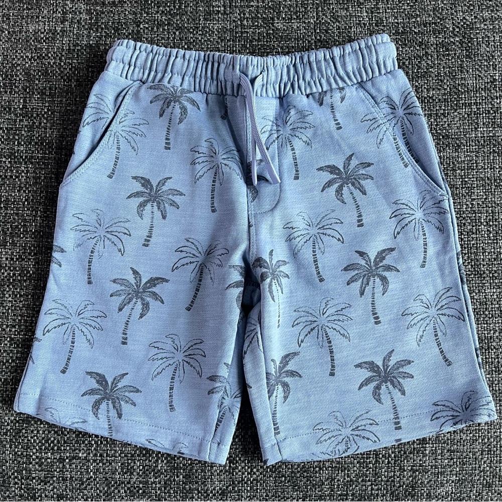 MANGO Boys Palm Tree Print Sweat Shorts Size 9-10